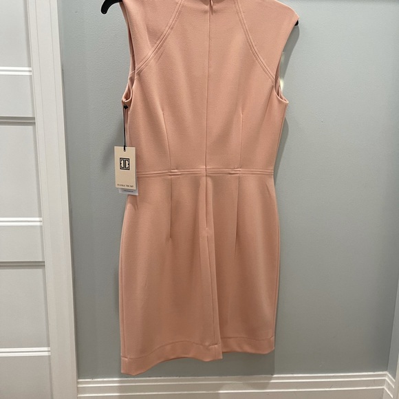 Ivanka Trump beautiful peach classic dress, rose gold button detail, zip back - Picture 4 of 9